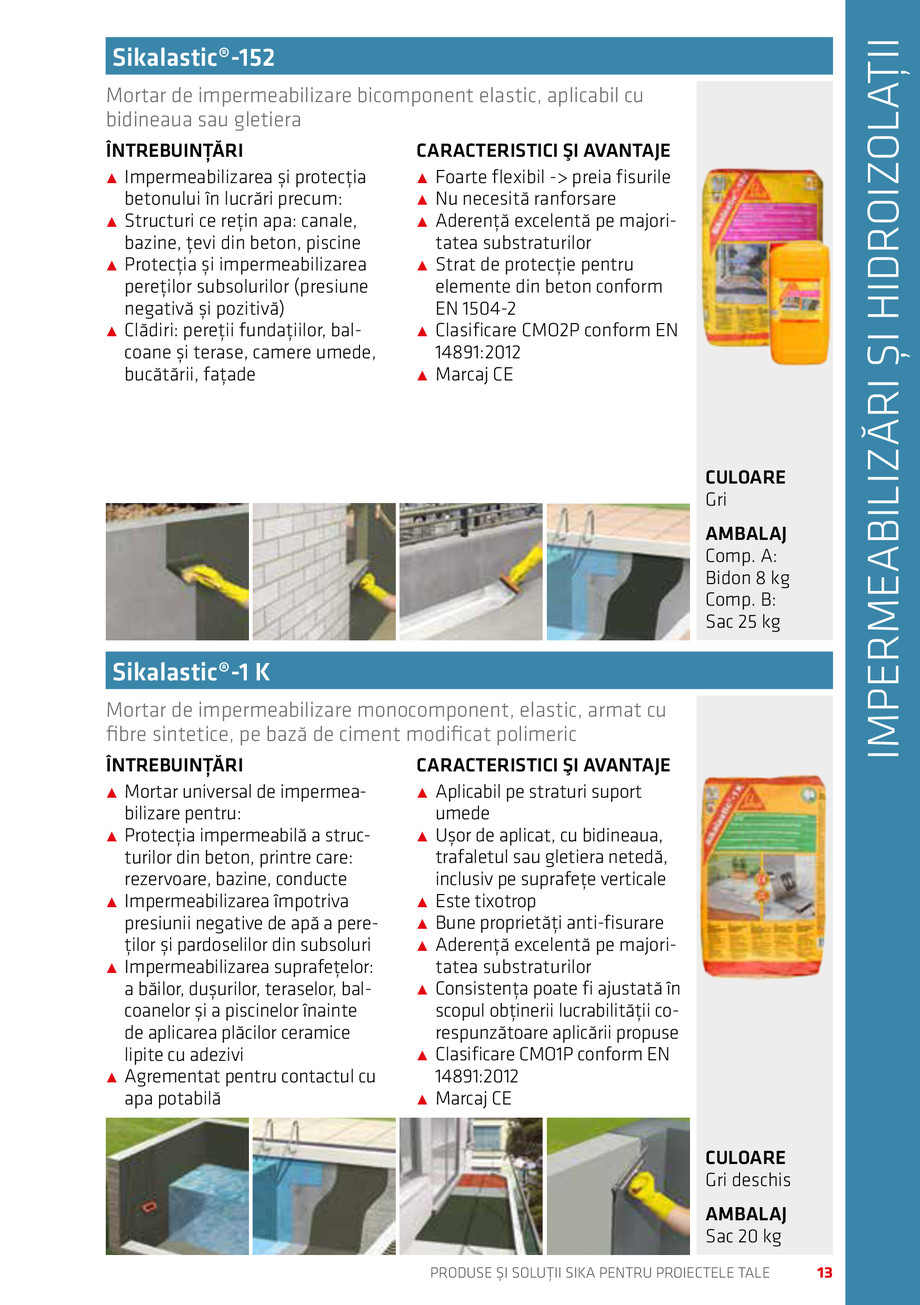 Pagina 13-Catalog Produse și soluții Sika 2018 