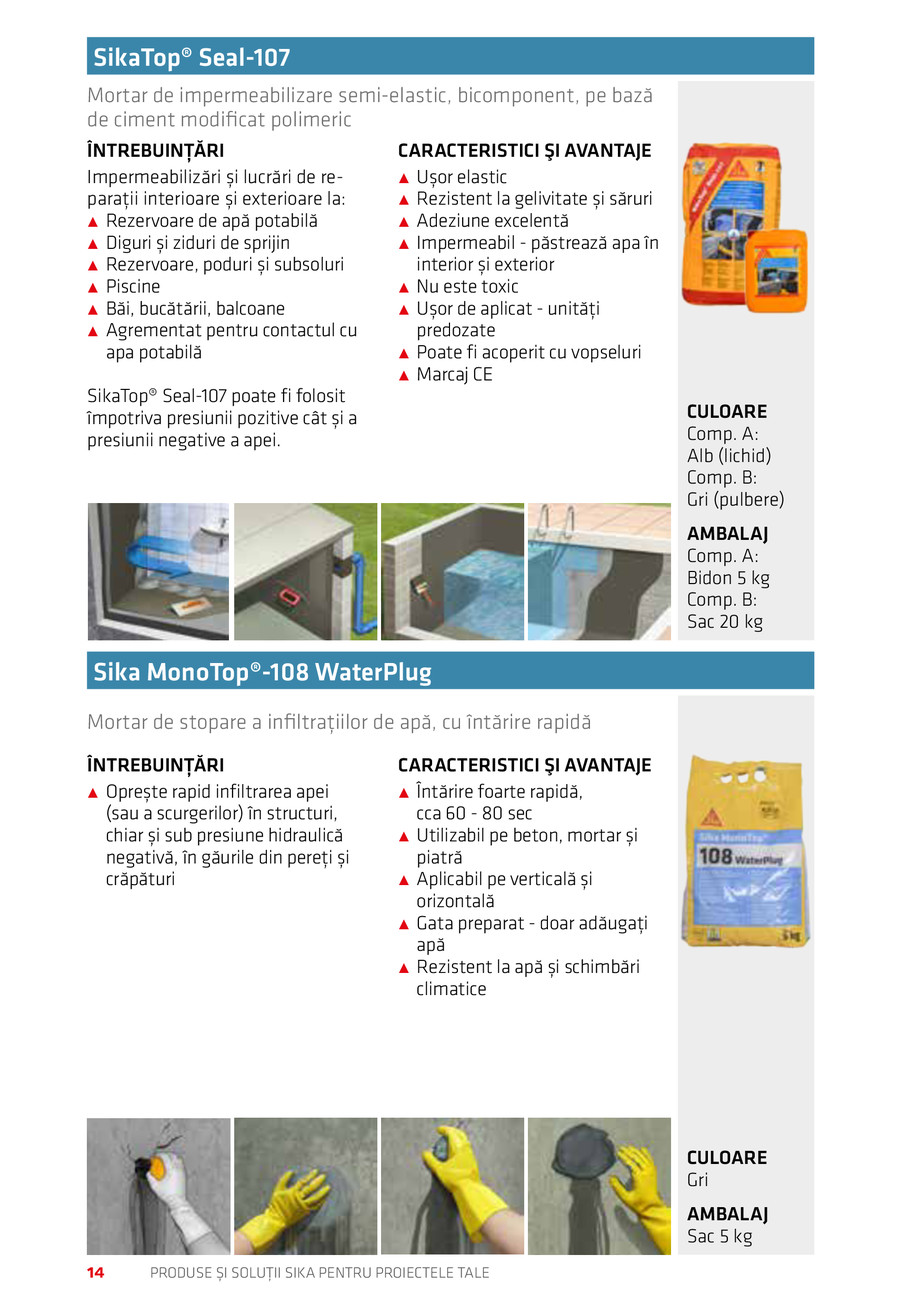Pagina 14-Catalog Produse și soluții Sika 2018 