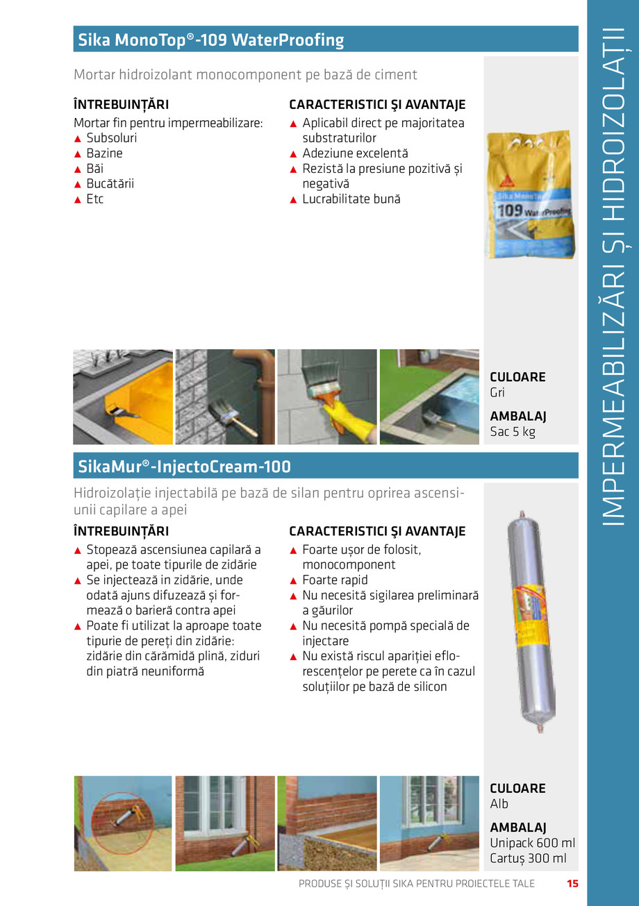 Pagina 15-Catalog Produse și soluții Sika 2018 
