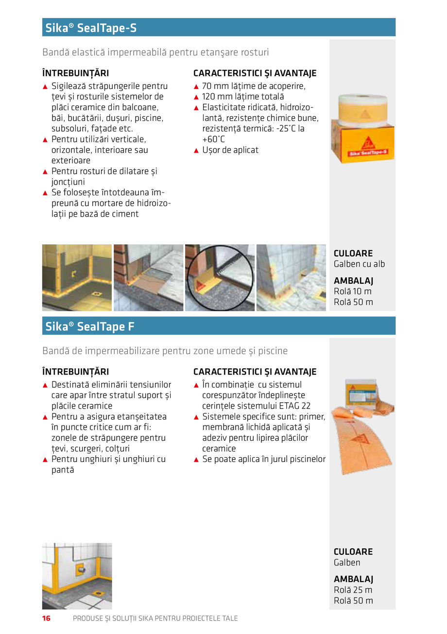 Pagina 16-Catalog Produse și soluții Sika 2018 
