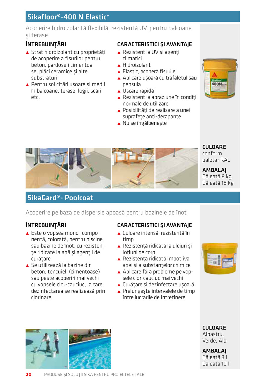 Pagina 20-Catalog Produse și soluții Sika 2018 