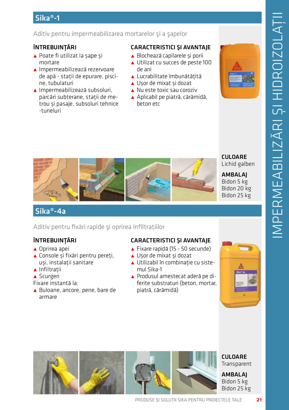 Pagina 21-Catalog Produse și soluții Sika 2018 