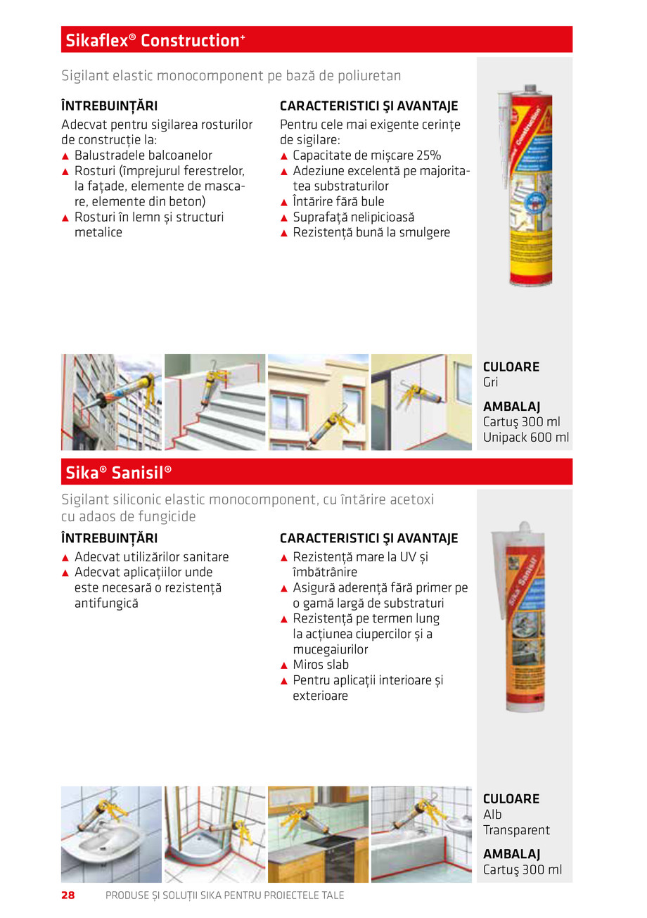 Pagina 28-Catalog Produse și soluții Sika 2018 