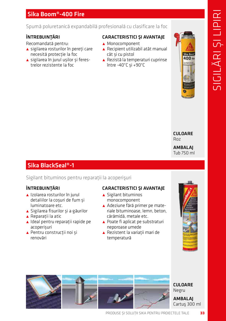 Pagina 33-Catalog Produse și soluții Sika 2018 