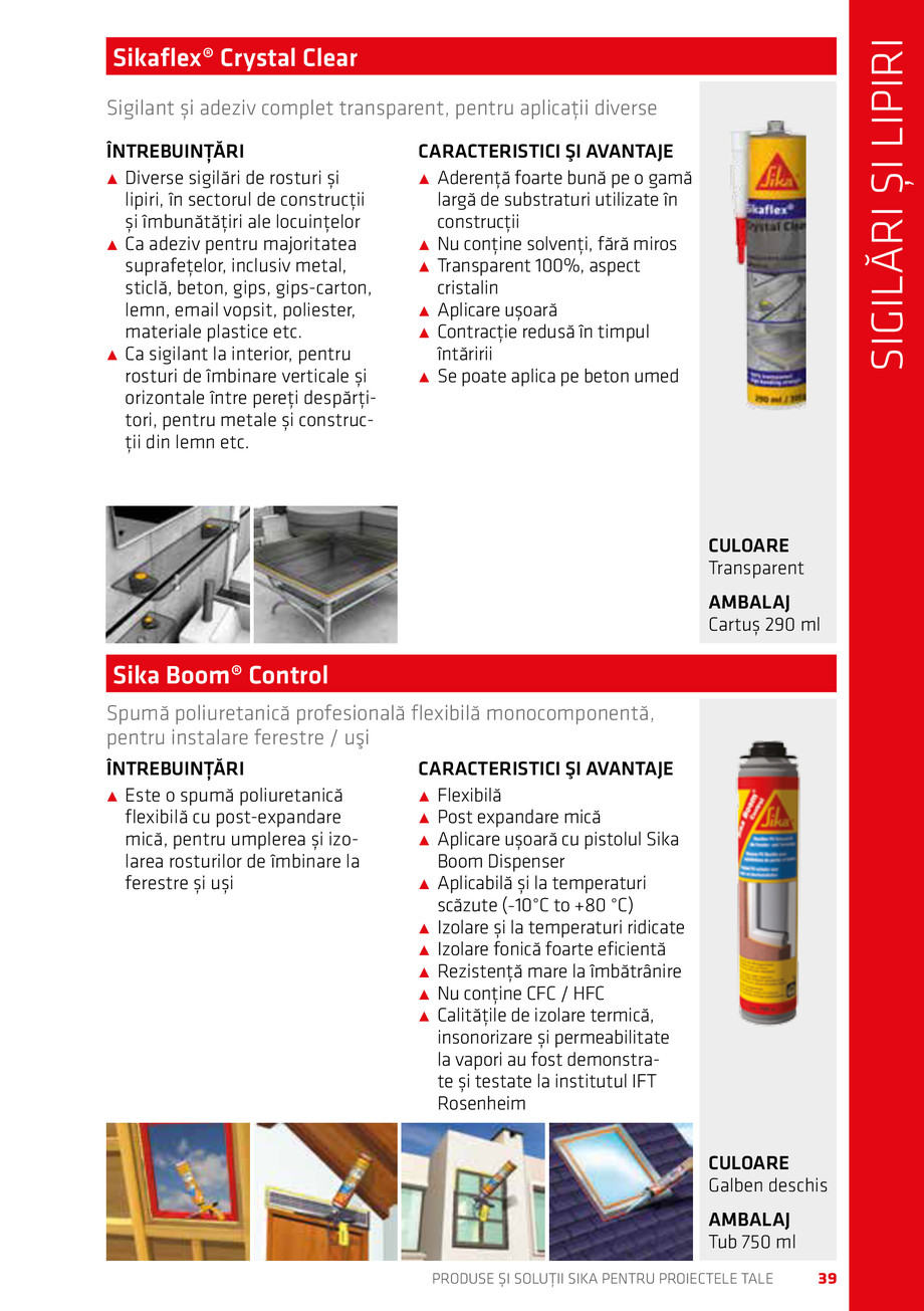 Pagina 39-Catalog Produse și soluții Sika 2018 