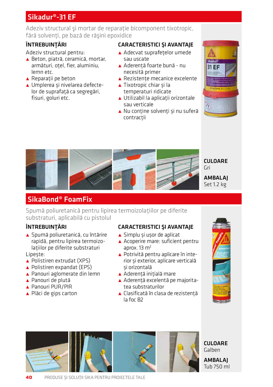 Pagina 40-Catalog Produse și soluții Sika 2018 