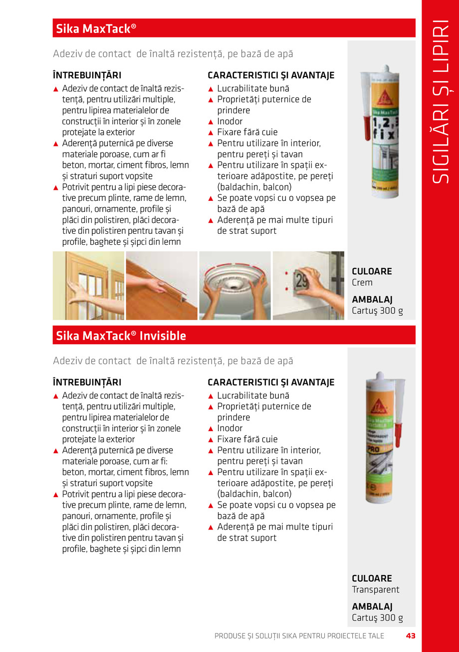 Pagina 43-Catalog Produse și soluții Sika 2018 
