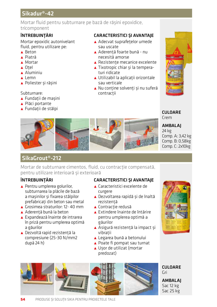 Pagina 54-Catalog Produse și soluții Sika 2018 