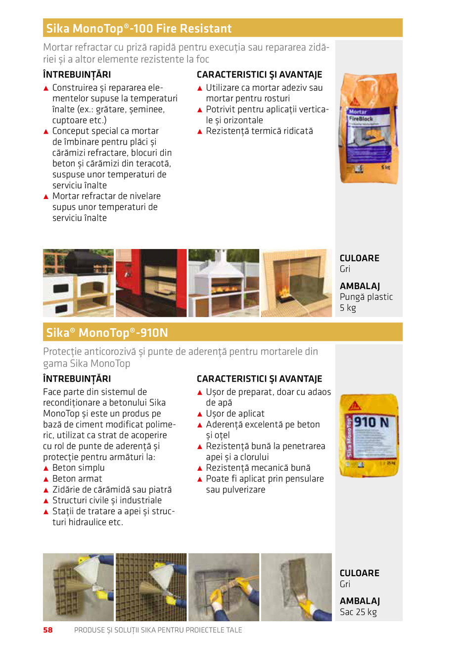 Pagina 58-Catalog Produse și soluții Sika 2018 