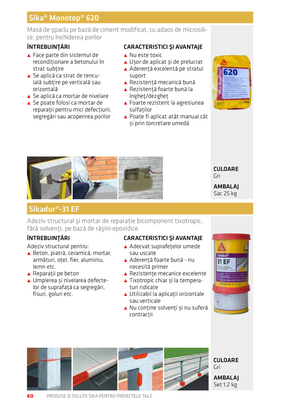 Pagina 60-Catalog Produse și soluții Sika 2018 