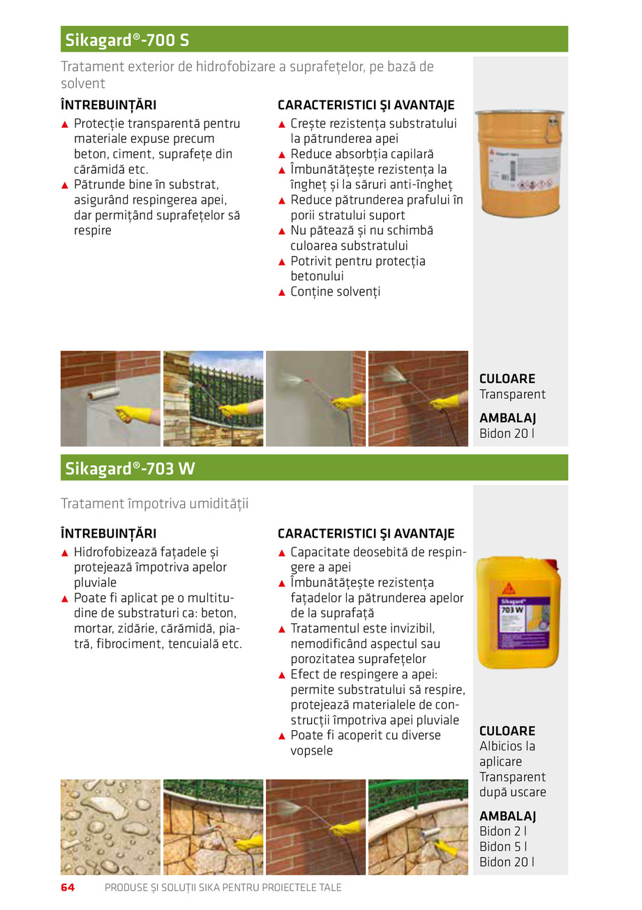 Pagina 64-Catalog Produse și soluții Sika 2018 