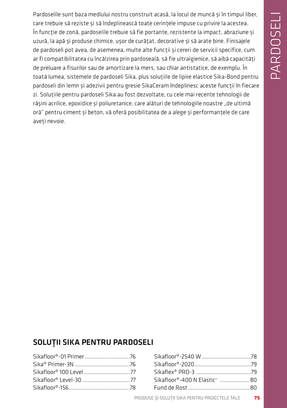 Pagina 75-Catalog Produse și soluții Sika 2018 
