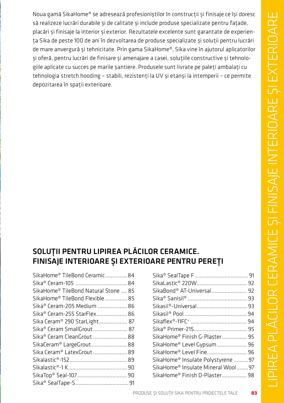 Pagina 83-Catalog Produse și soluții Sika 2018 