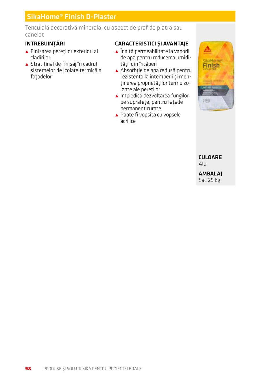 Pagina 98-Catalog Produse și soluții Sika 2018 