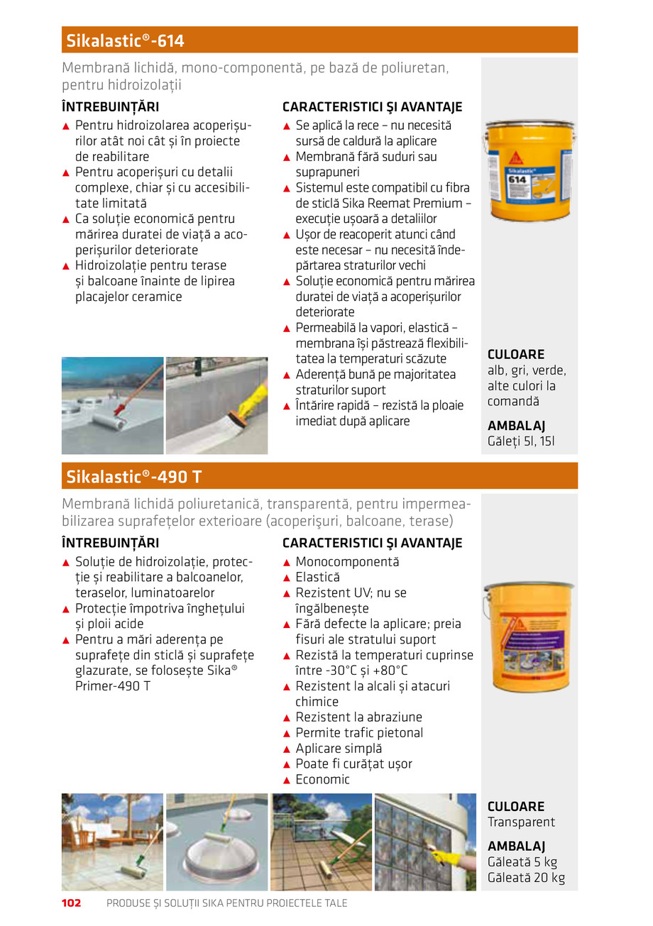 Pagina 102-Catalog Produse și soluții Sika 2018 