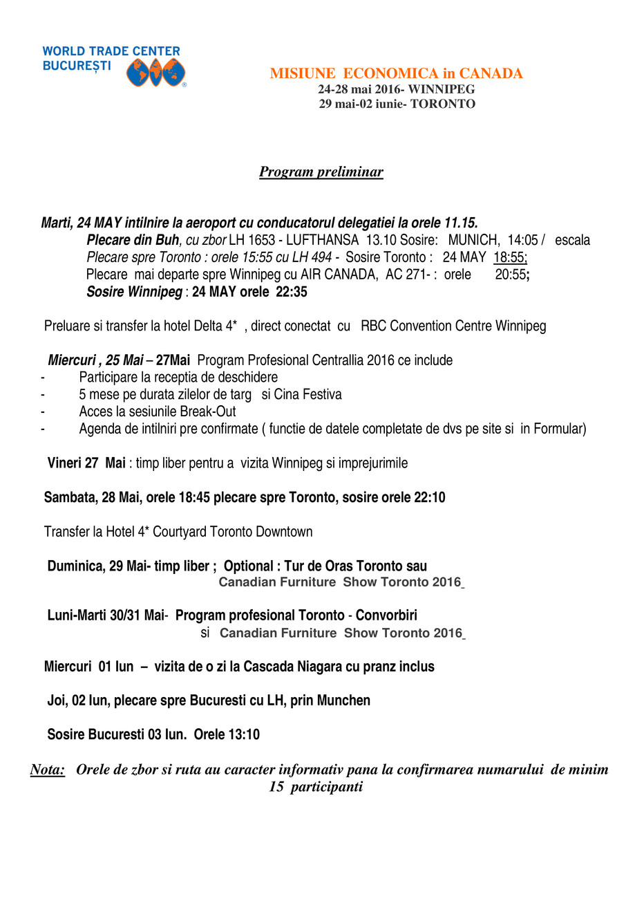 Pagina 1-Program misiune Winnipeg 