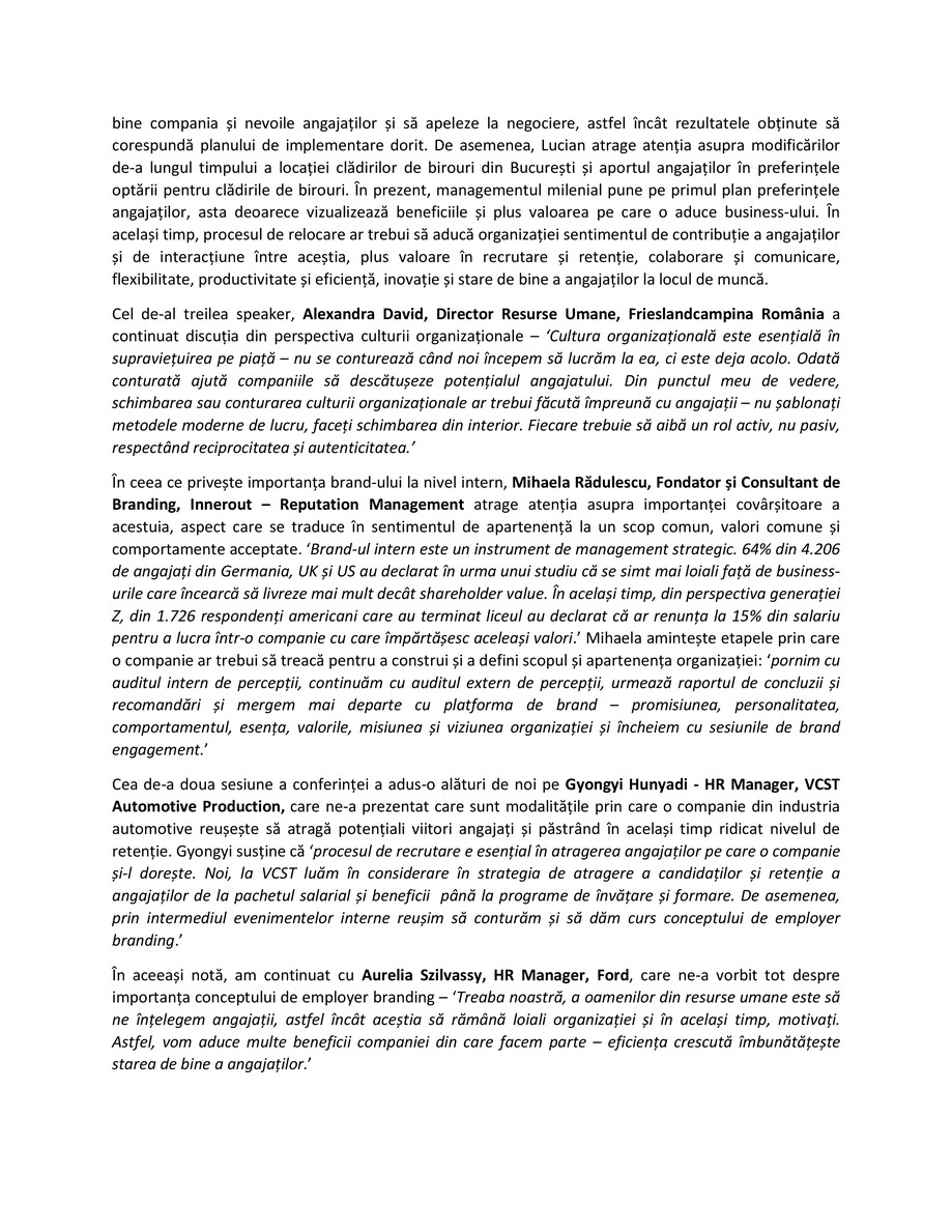 Pagina 2-Comunicat Post-Eveniment - OPERATIONAL HR Bucuresti 