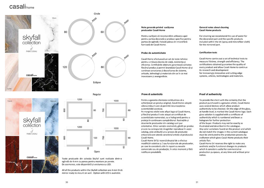 Pagina 16-Colecția de oglinzi SKYFALL cu efect de marmură 