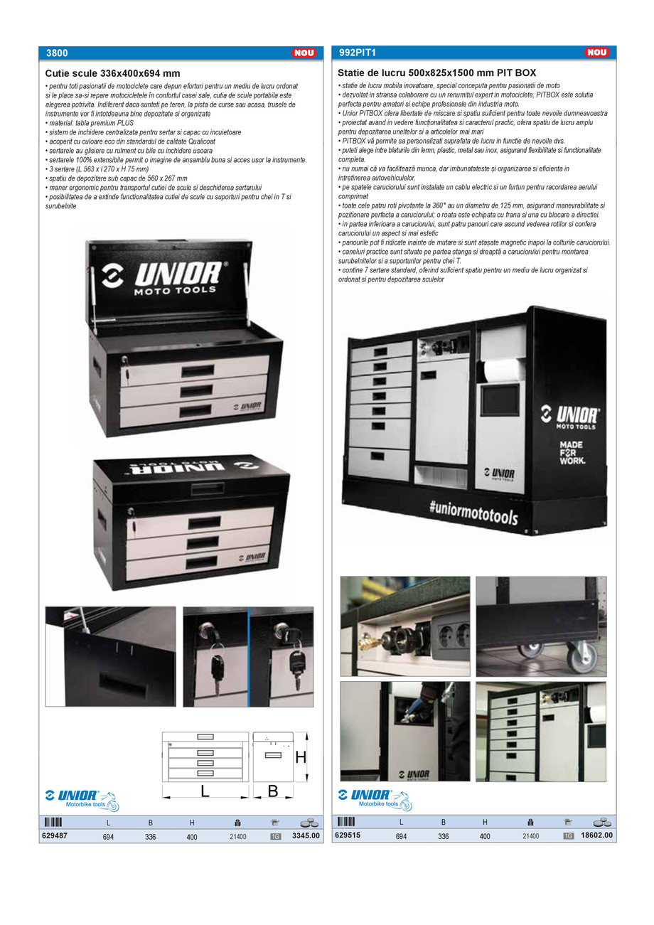 Pagina 12-Catalog industrial Unior Tepid 2025 - 2026: Echipamente atelier 