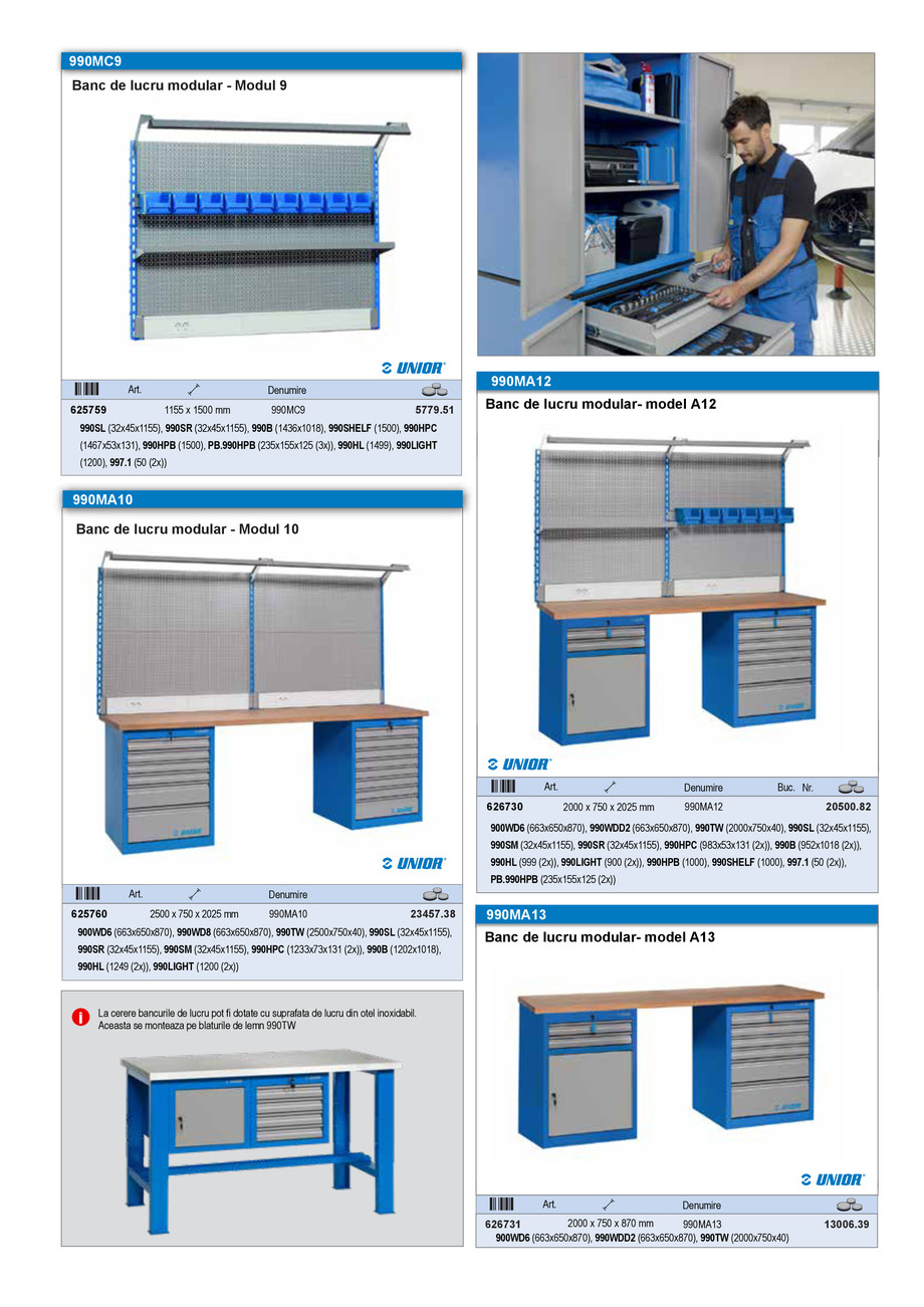 Pagina 22-Catalog industrial Unior Tepid 2025 - 2026: Echipamente atelier 