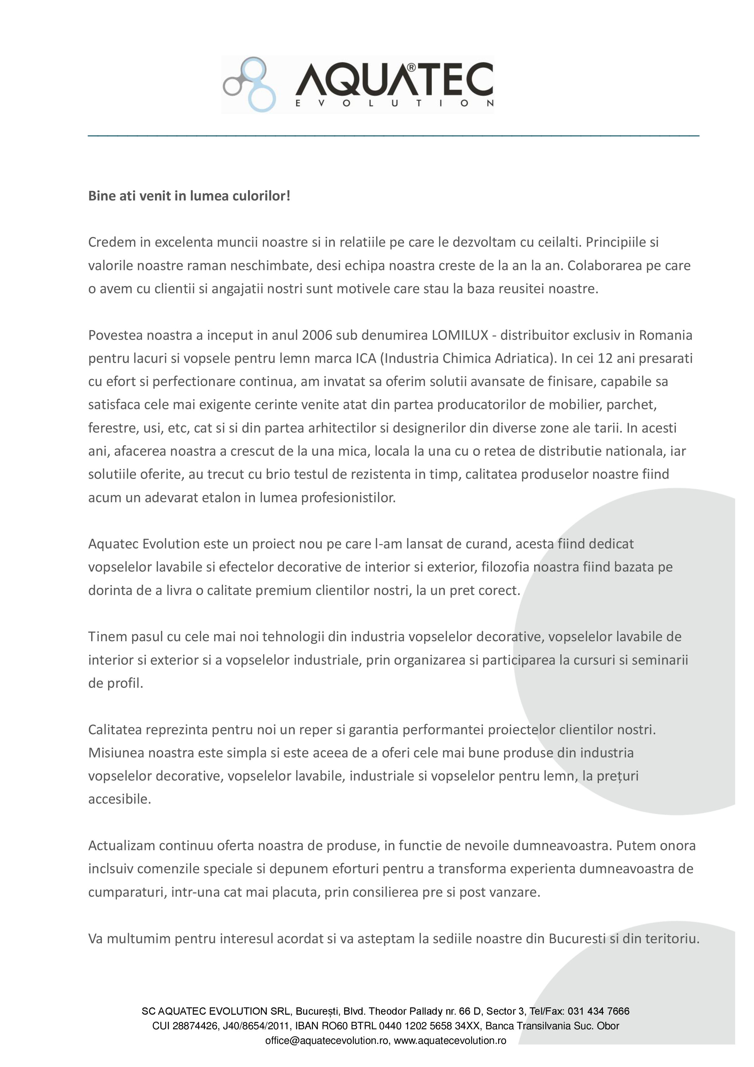 Pagina 1 - Prezentare Aquatec 