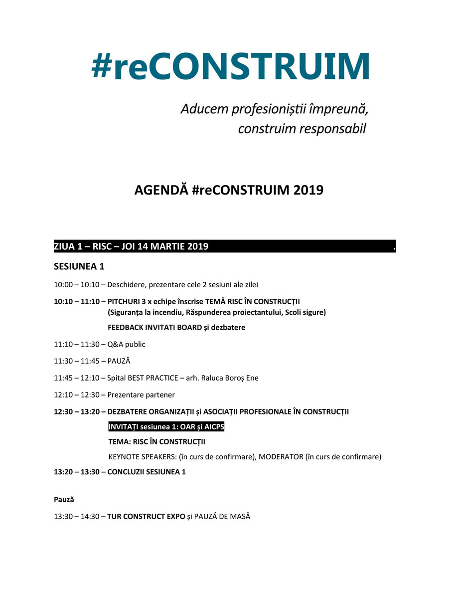 Pagina 1-Program #reCONSTRUIM 2019 