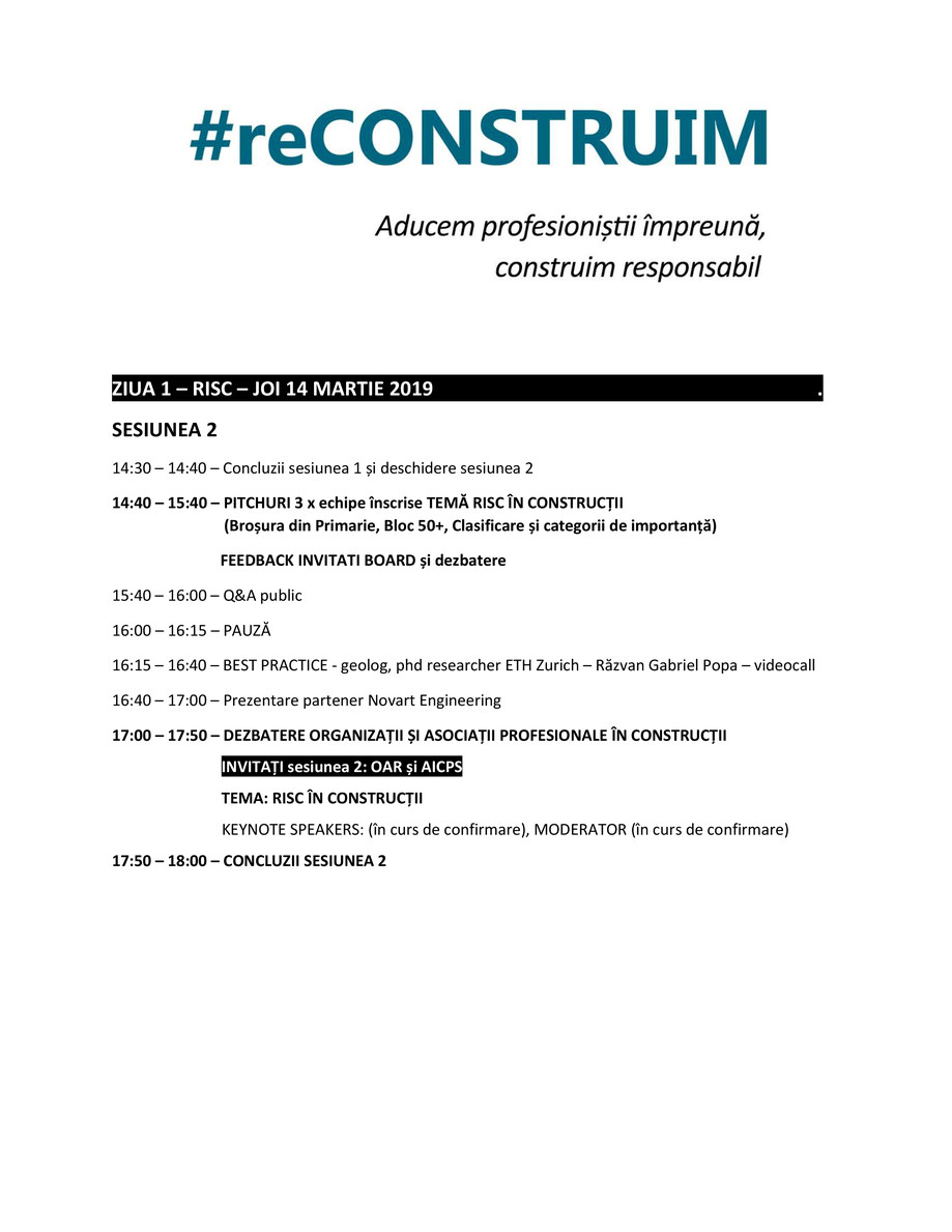 Pagina 2-Program #reCONSTRUIM 2019 