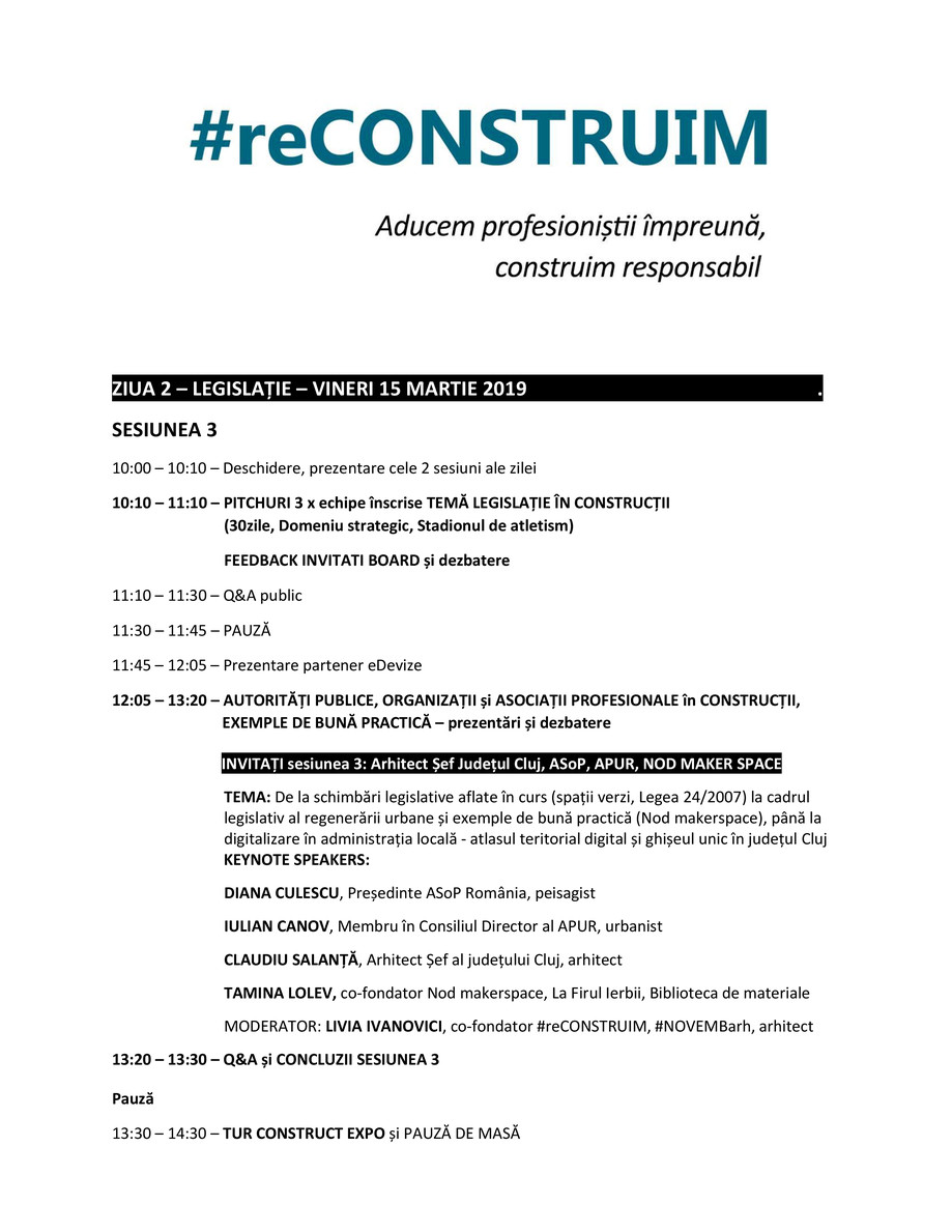 Pagina 3-Program #reCONSTRUIM 2019 