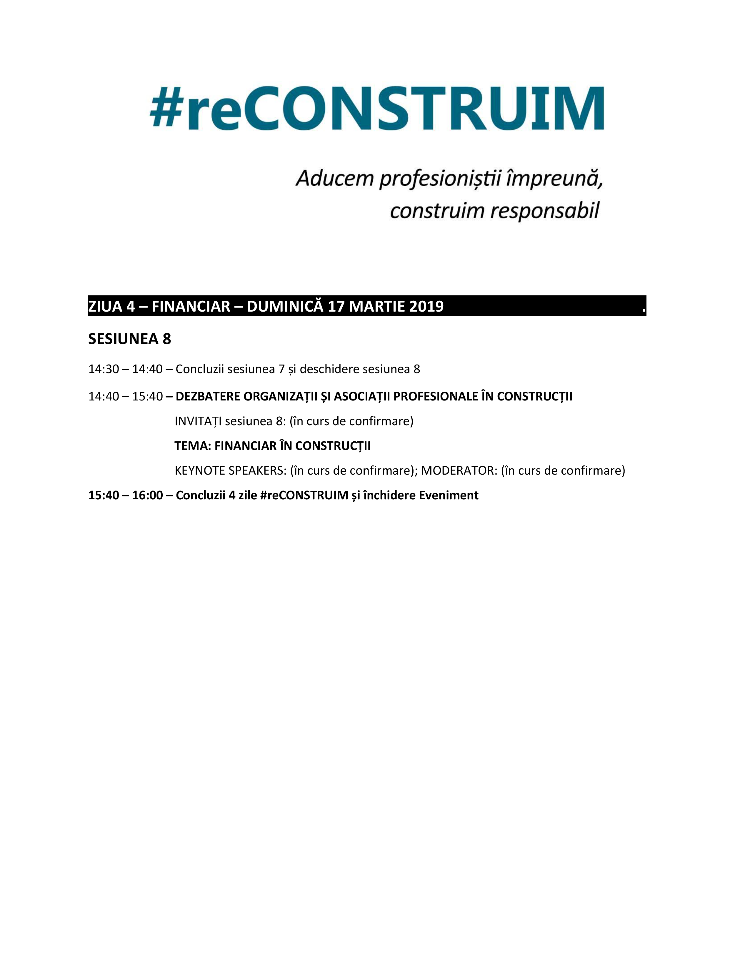 Pagina 8 - Program #reCONSTRUIM 2019 