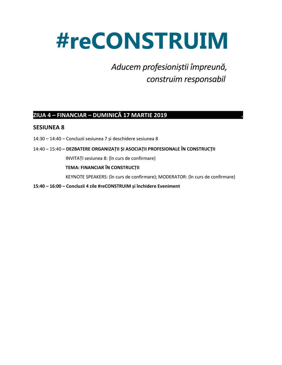 Pagina 8-Program #reCONSTRUIM 2019 
