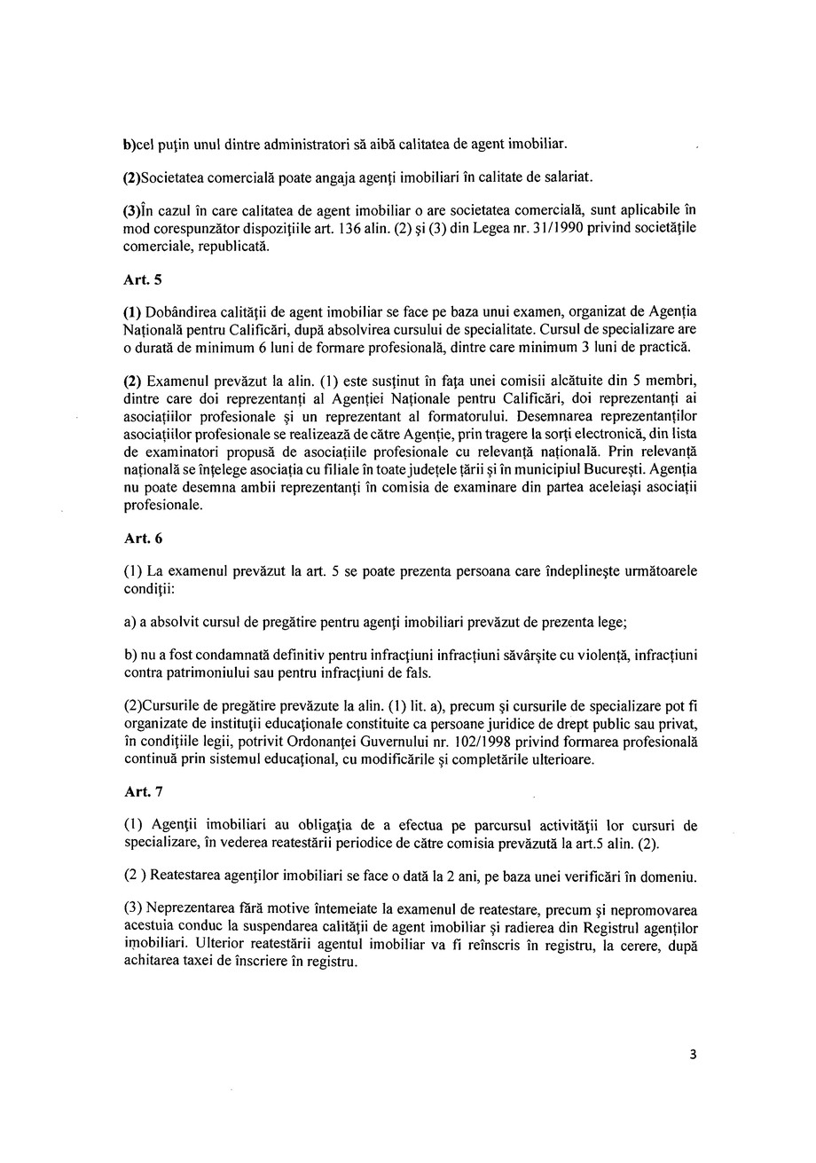 Pagina 2-Lege privind organizarea activitatii agentilor imobiliari 