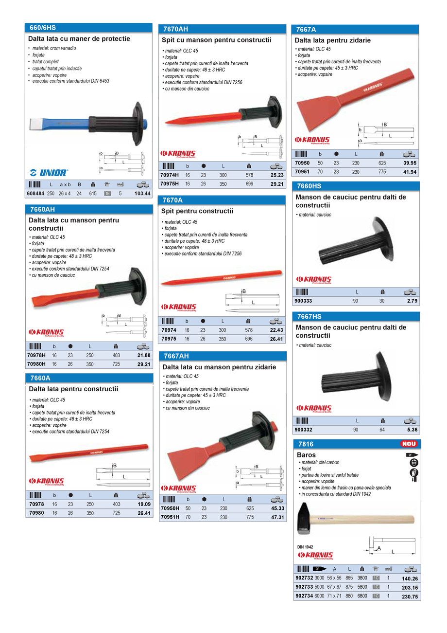 Pagina 43-CATALOG INDUSTRIAL UNIOR-TEPID 2025-2026 - SCULE PENTRU CONSTRUCTII 