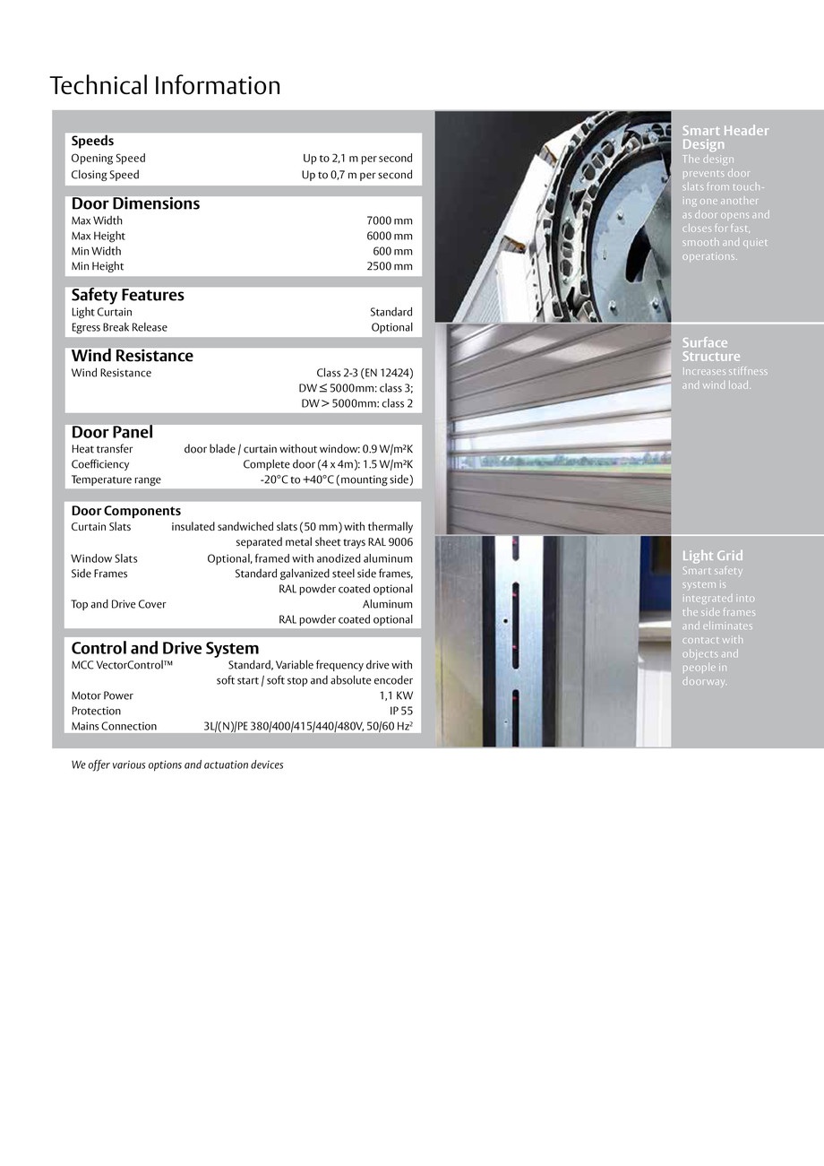 Pagina 6-Noua generatie de usi rapide - Albany RR 3000 ISO 