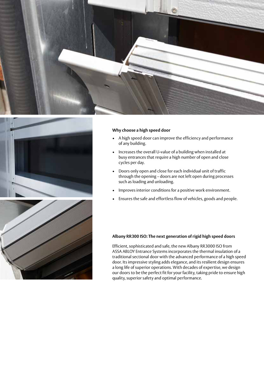 Pagina 7-Noua generatie de usi rapide - Albany RR 3000 ISO 