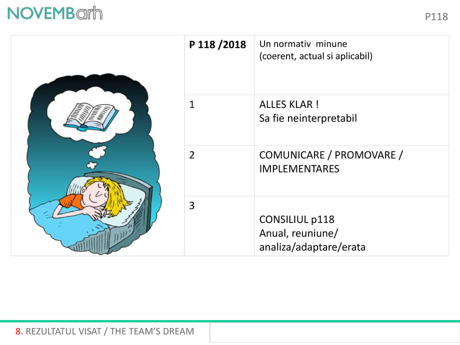 Pagina 9-P118 - date si obiective pentru norma revizuita 