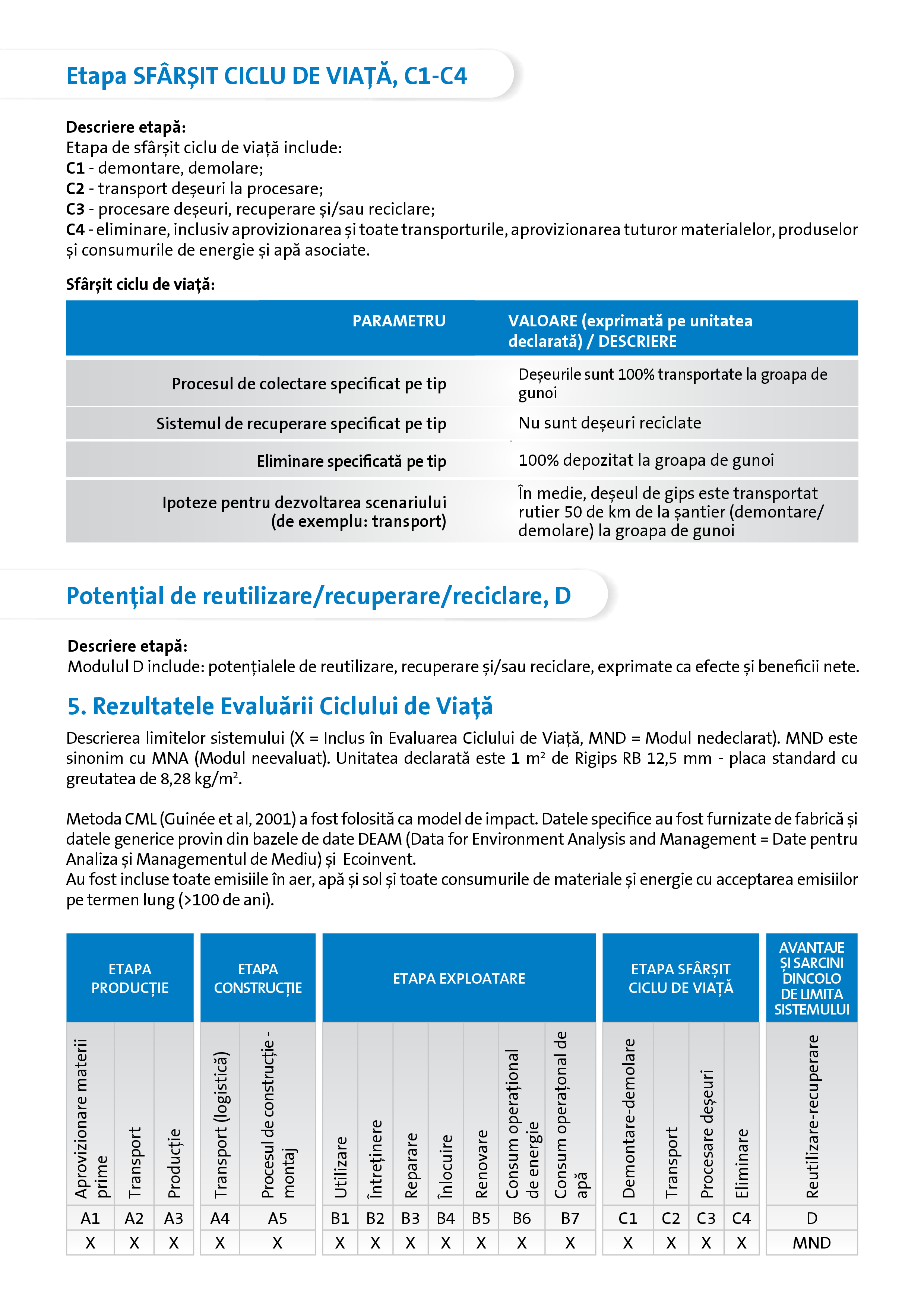 Pagina 9 - Declaratie de mediu pentru Rigips RB tip A 12.5  