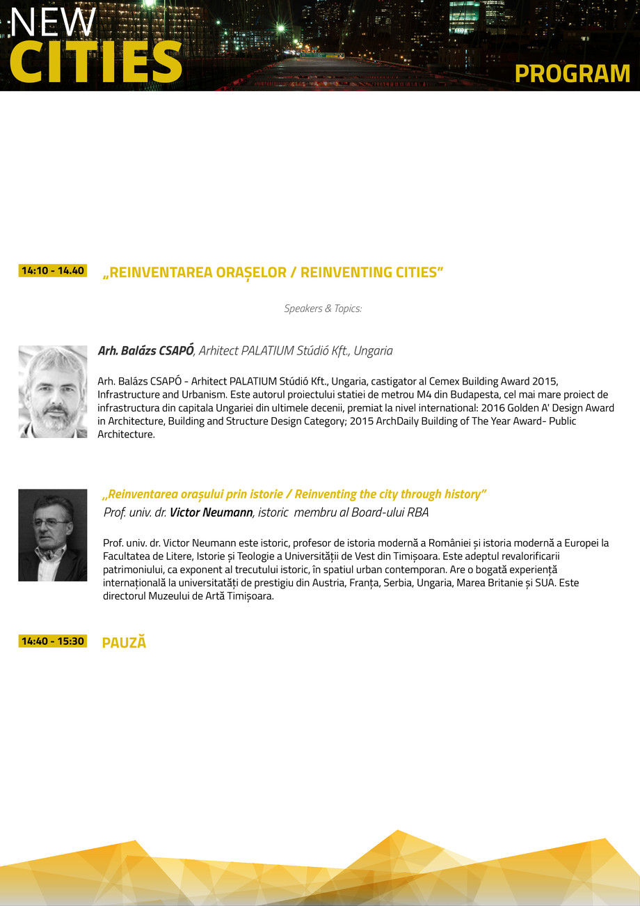 Pagina 3-Programul conferintei New Cities 