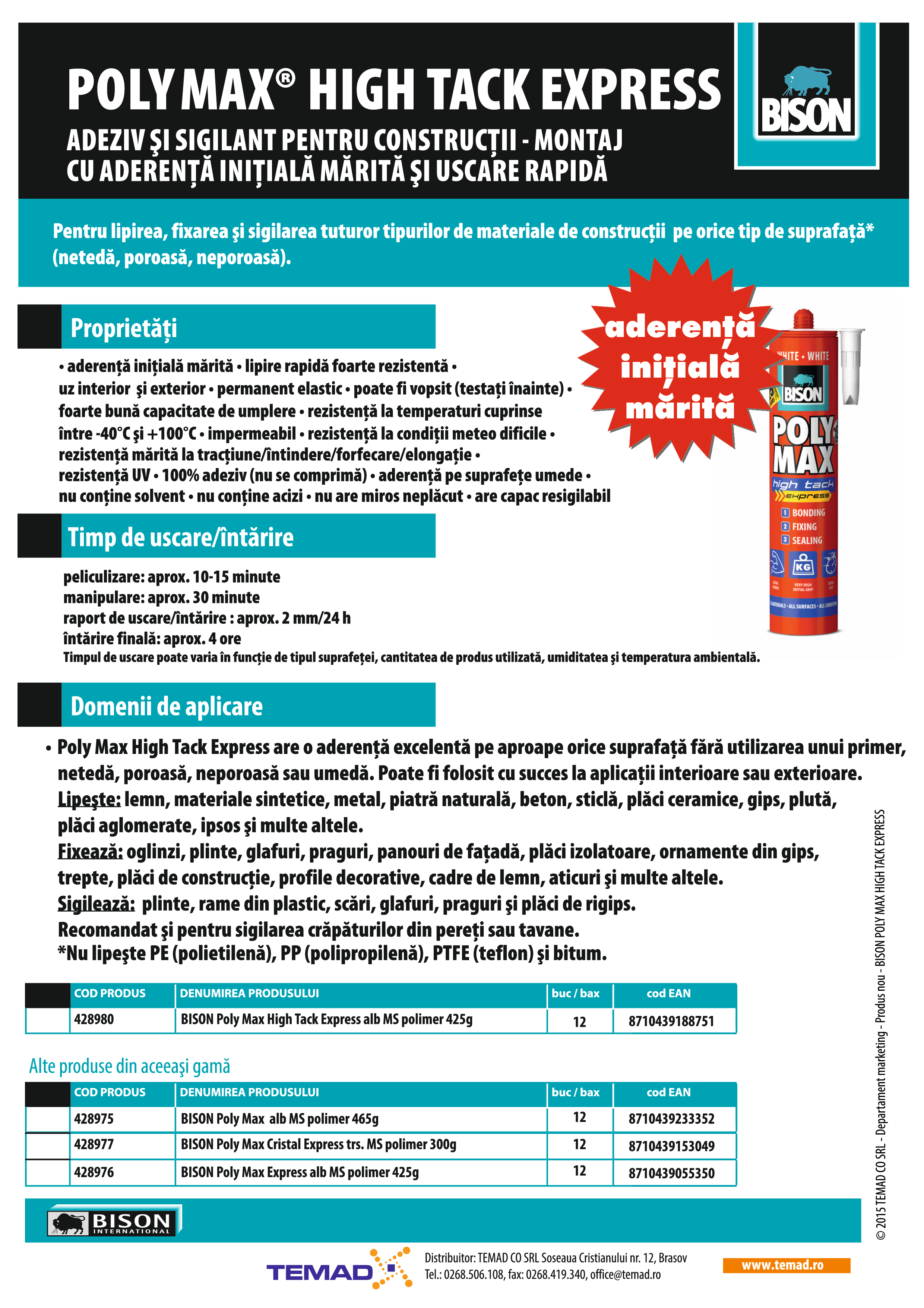Pagina 1 - Prezentare Poly Max High Tack Express 