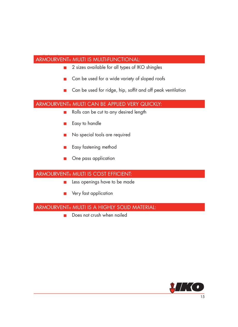 Pagina 15-IKO ARMOURVENT MULTI - ghid de montaj 