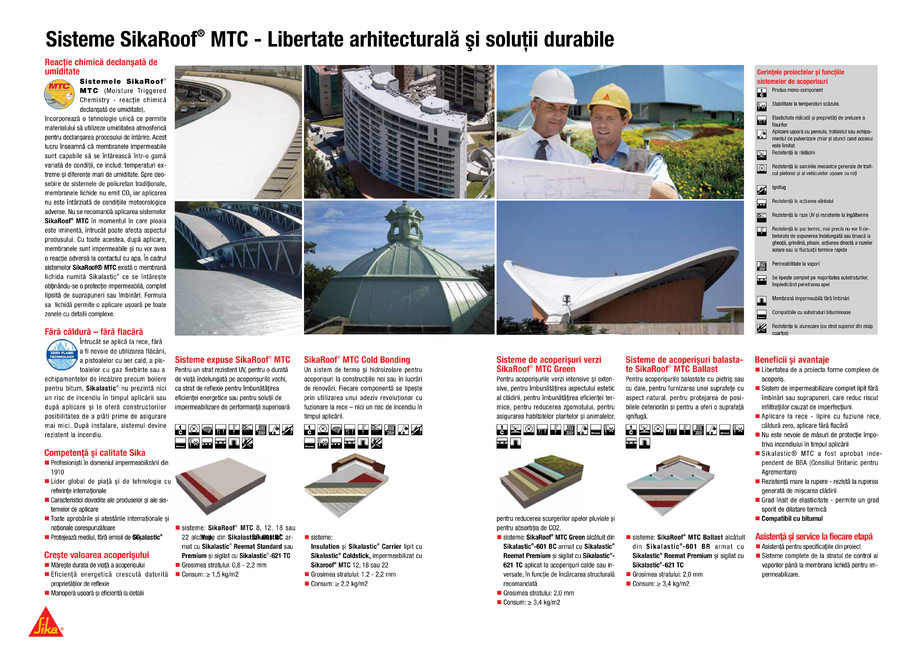 Pagina 2-Solutii de hidroizolare pentru acoperisuri, cu membrane lichide Sikalastic® - Manual de selectie...