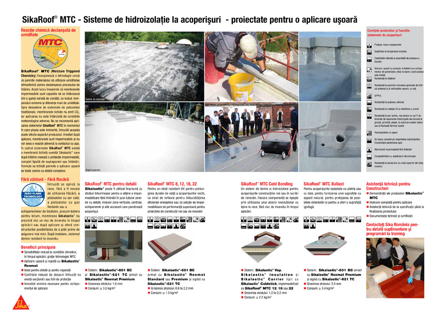 Pagina 2-Solutii de hidroizolare pentru acoperisuri, cu membrane lichide Sikalastic® - Ghid de aplicare...
