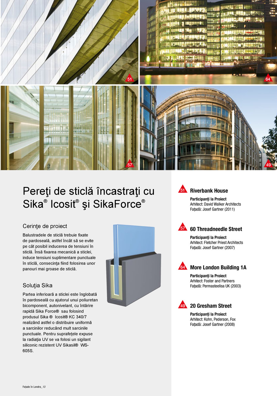 Pagina 9-Solutii Sika pentru fatade - 80 de proiecte de referinta din Londra 