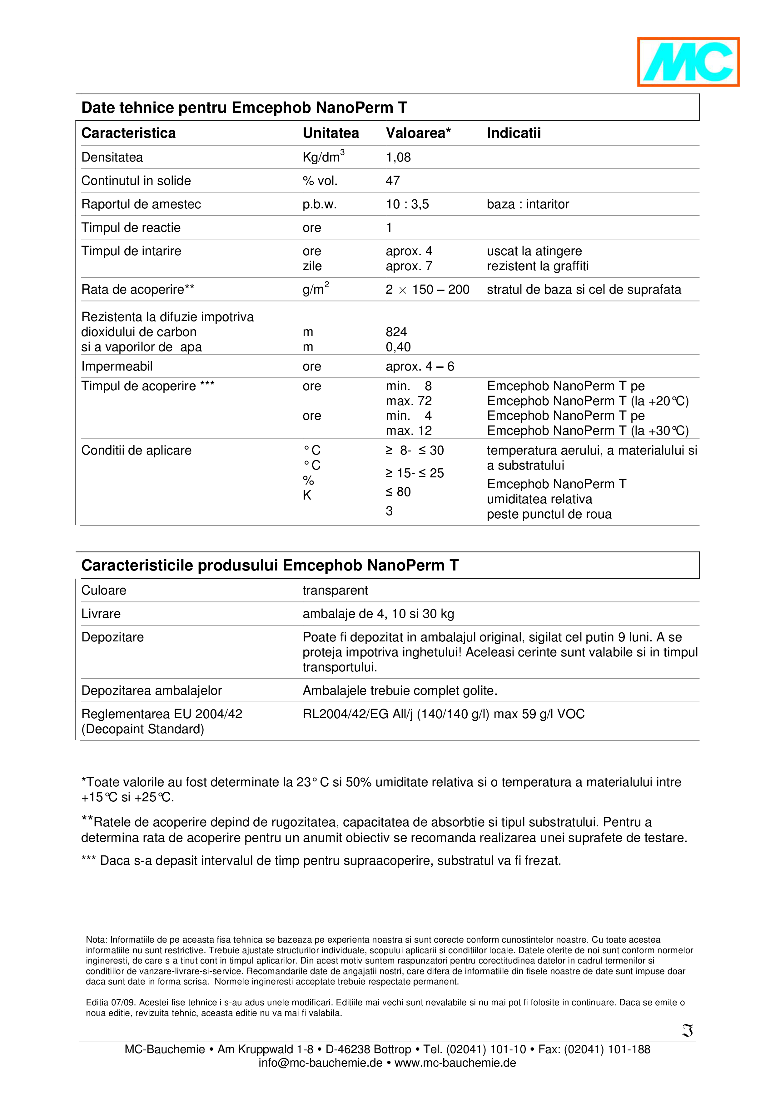 Pagina 2 - Sistem transparent de protectie a suprafetei cu protectie permanenta anti graffiti -...