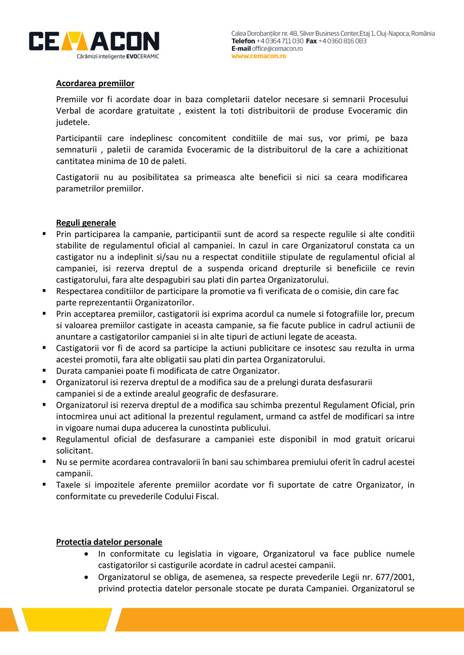 Pagina 2-Regulament campanie promotie 10+1 CEMACON 