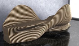 Model canapea parametrica - Canapele decorative din riflaje de lemn