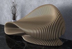 Banci si canapele parametrice 10 - Canapele decorative din riflaje de lemn
