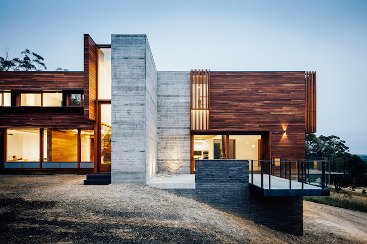 Casa Invermay - Casa Invermay, volume din beton si lemn in mijlocul naturii
