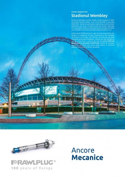 Ancore mecanice - Stadionul Wembley - Produse RAWLPLUG folosotie in diverse proiecte