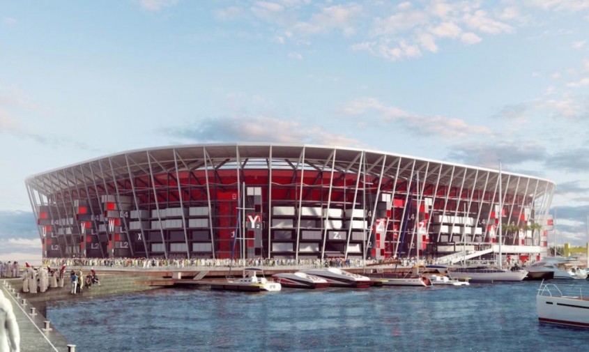 Stadionul Ras Abu Aboud - Primul stadion pentru Campionatul Mondial de Fotbal construit din containere pentru