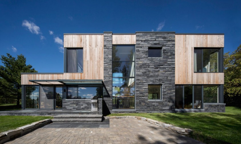 Casa Hemmingford - Design modern si elemente rustice intr-o casa construita cu materiale naturale